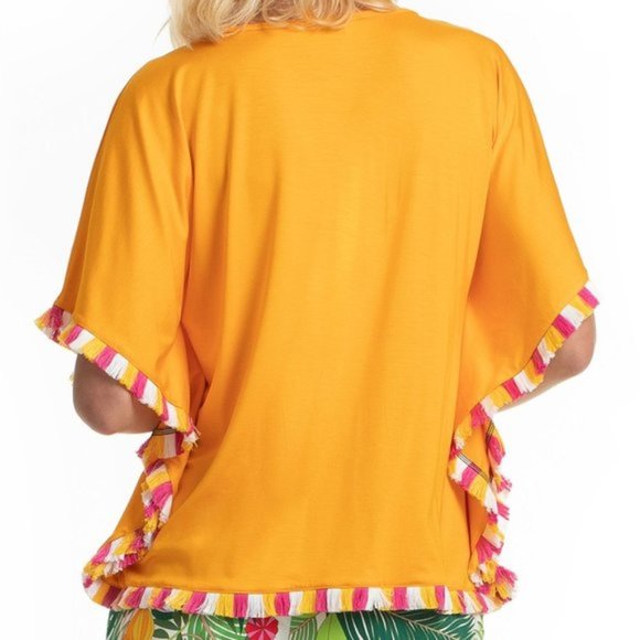 Trina Turk Women Delfino Poncho Top - Picture 3 of 8